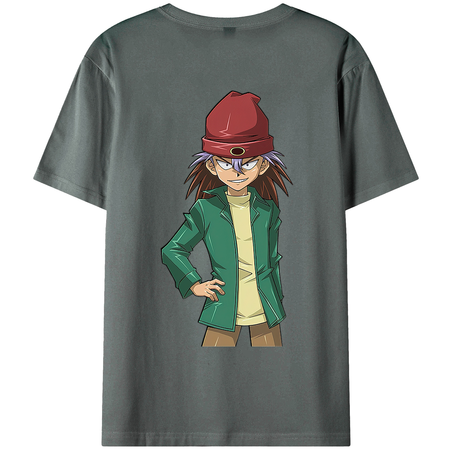 （画像用） 遊☆戯☆王 Yu-Gi-Oh! 綿100％ メンズ半袖Tシャツ（バックプリント） 通気性